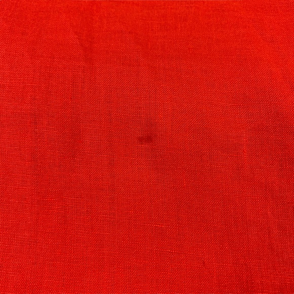 Eileen Fisher Orange 100% Linen Mandarin Collar Shirt Dress - Picture 9 of 9